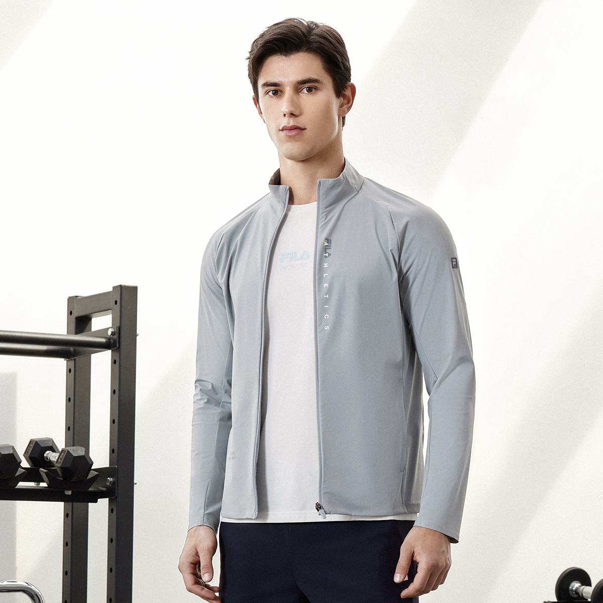Men's off-court workout quick-drying knit jacket