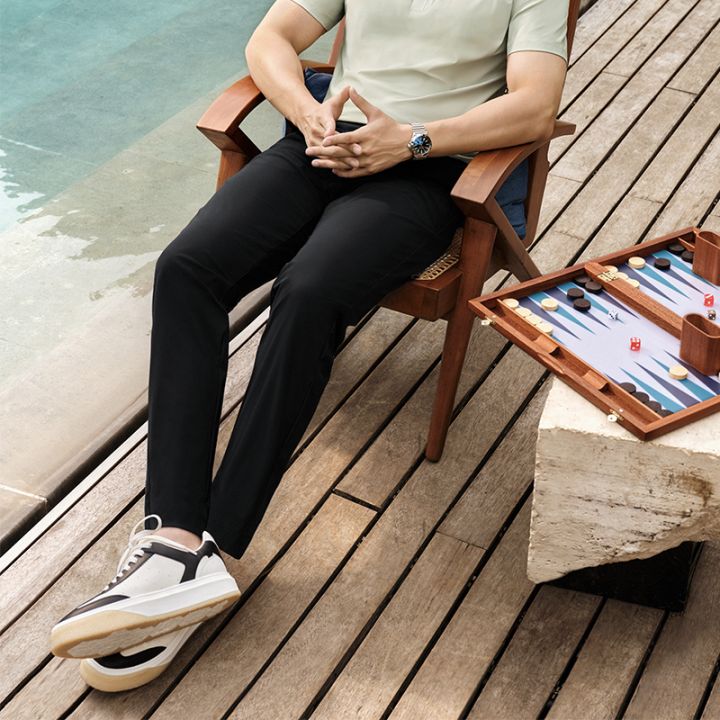 Men's high-end business cool straight knit pants