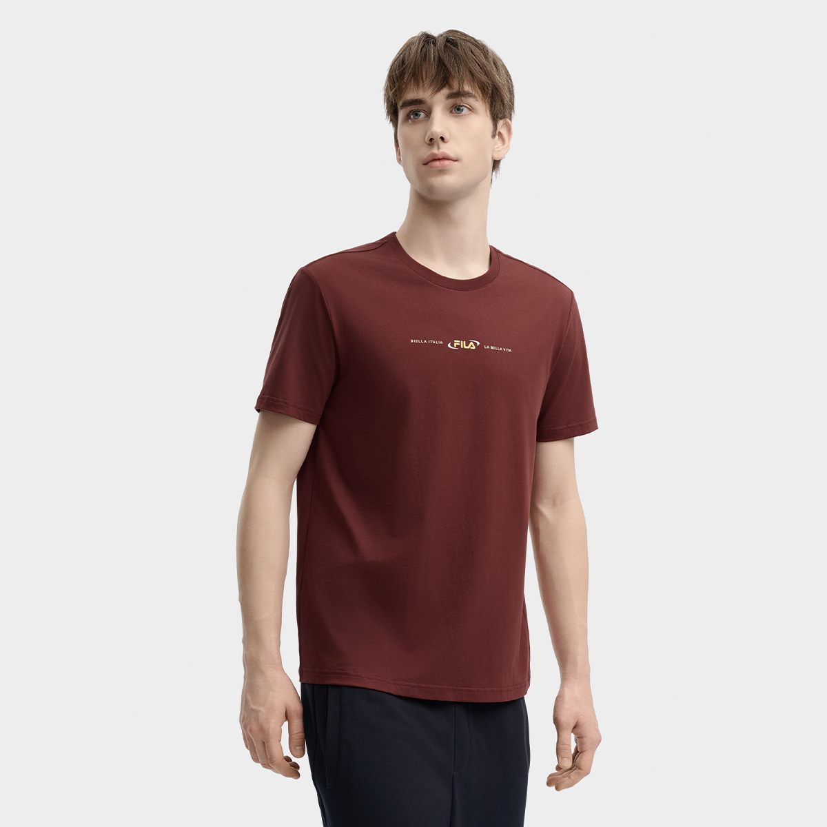 Men's fashion casual silky soft cotton short sleeve T-shirt