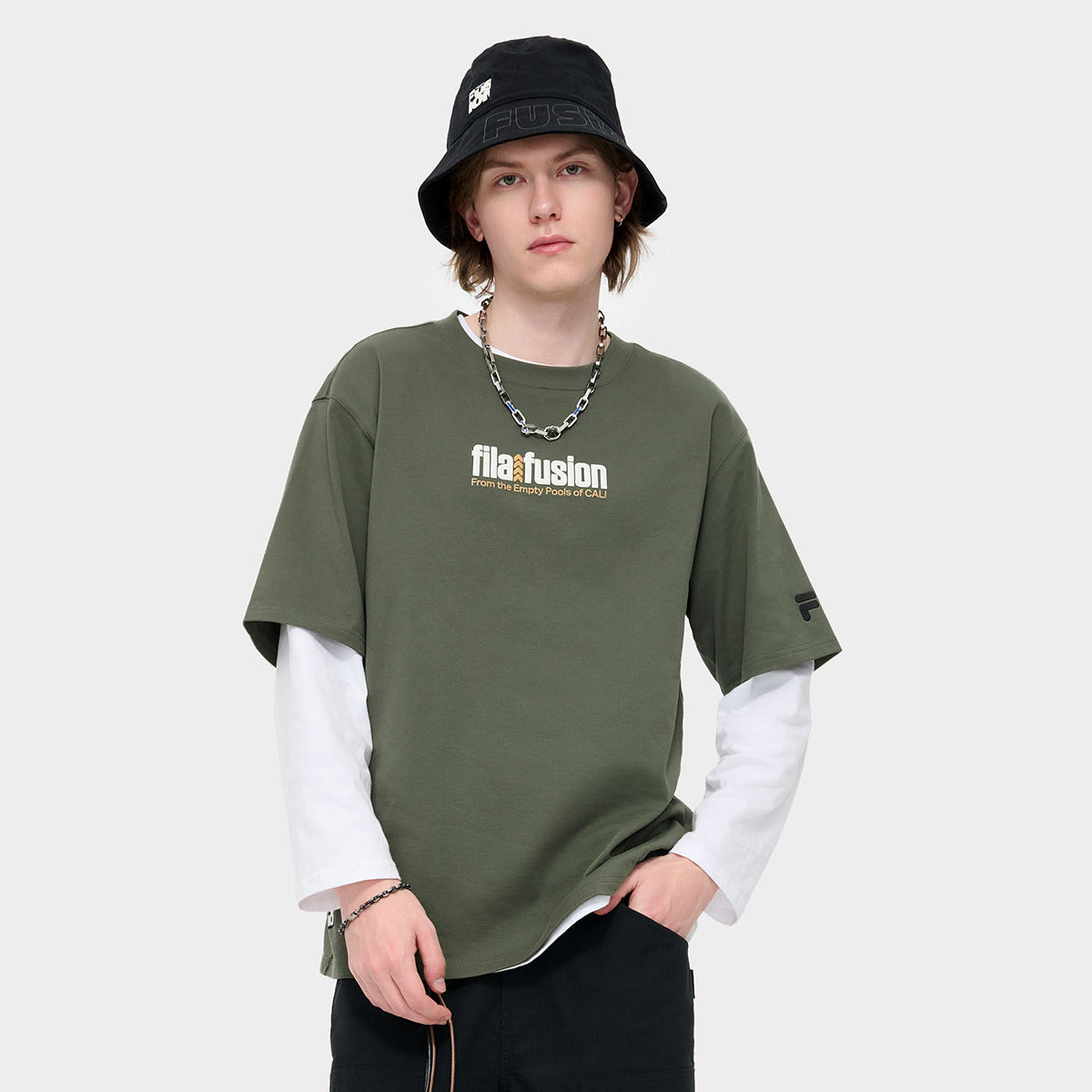 Men's fashion sports loose cotton short sleeve T-shirt