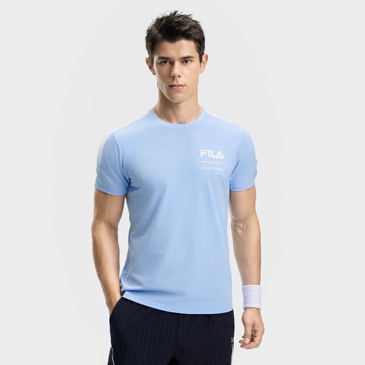 Men's court tennis cool dry short sleeve T-shirt