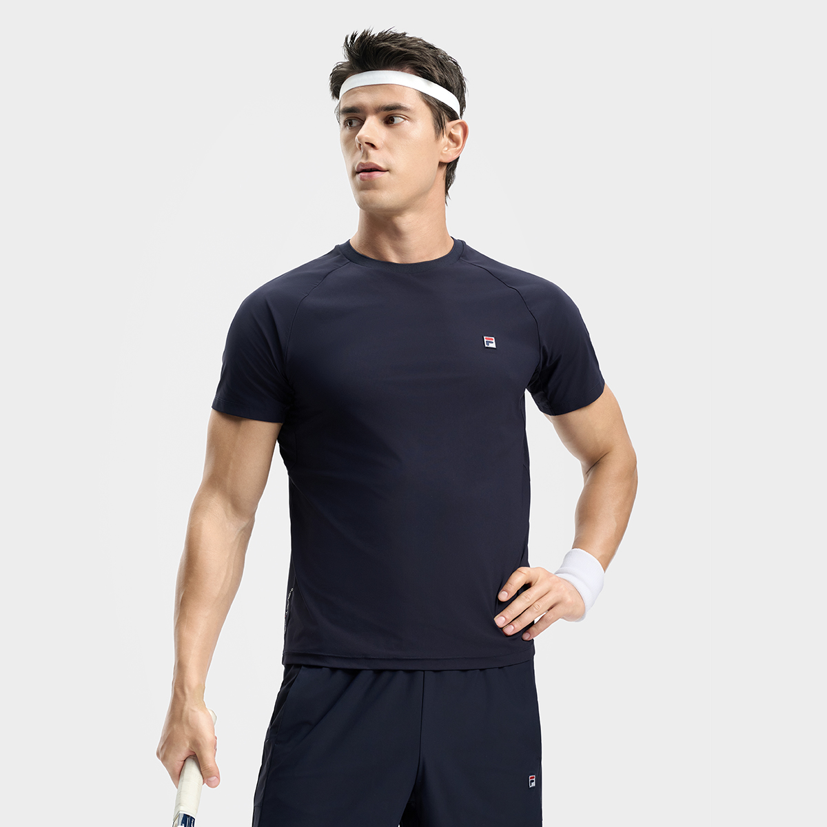 Men's court tennis cool sun protection short sleeve T-shirt