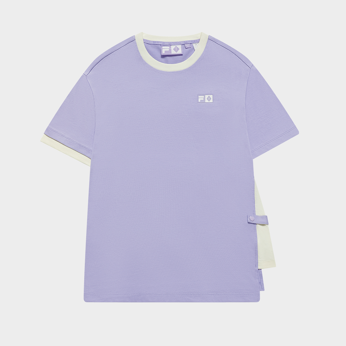 FILA X PIGALLE Women's trend sports contrast color super loose short sleeve T-shirt