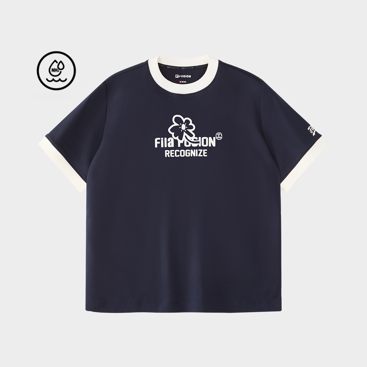 Women's fashion sports color matching cotton short-sleeved T-shirt