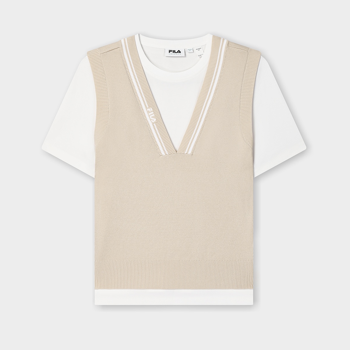 FILA EMERALD Women's fashion casual and comfortable short-sleeved T-shirt