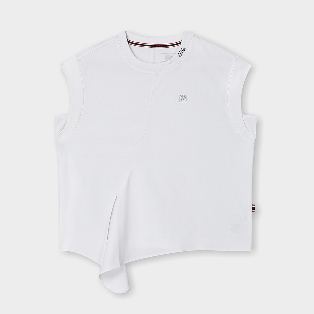 Women's classic business loose irregular hem short sleeve T-shirt