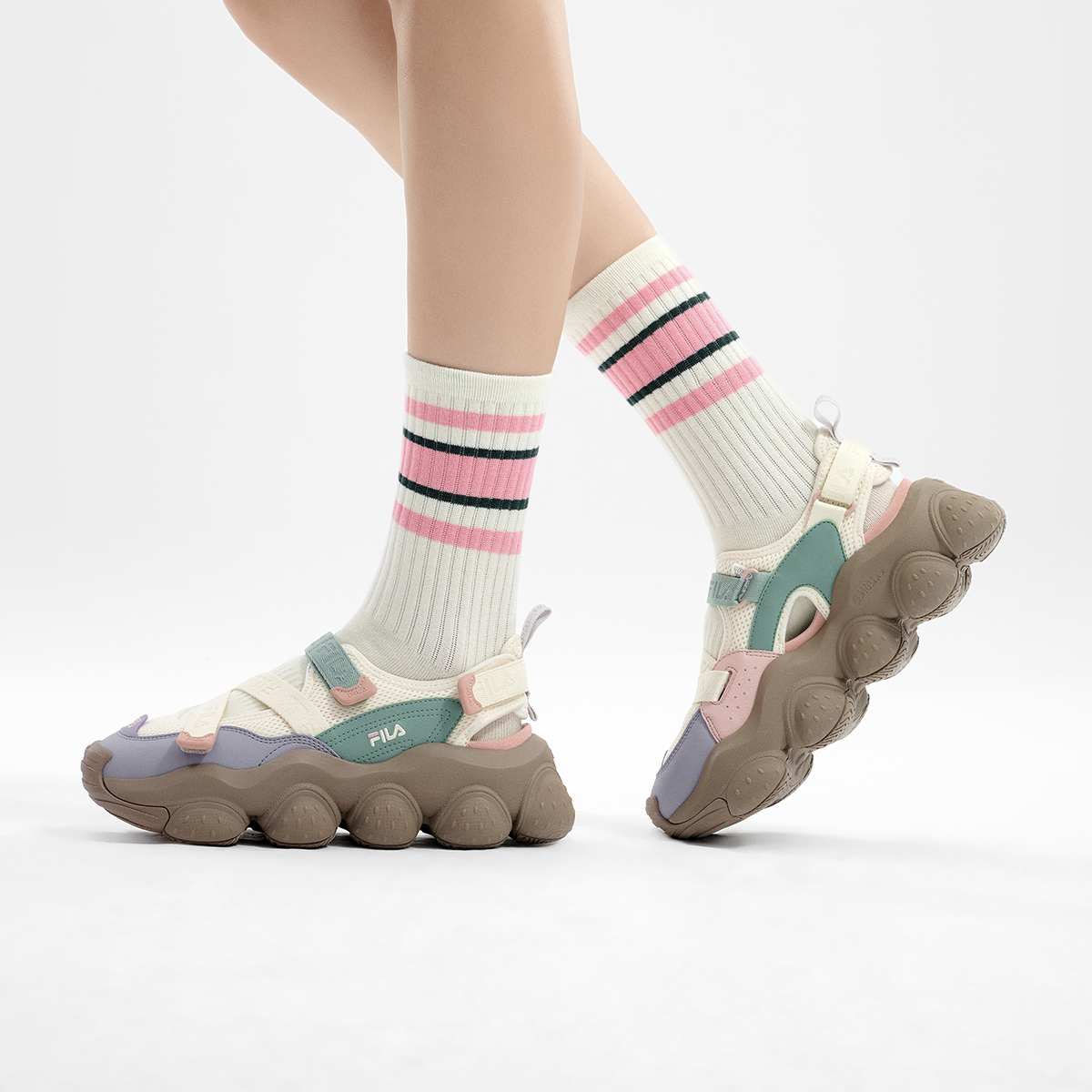 FRAGOLA Strawberry Sandals Women's fashion casual thick sole heightening modern sandals