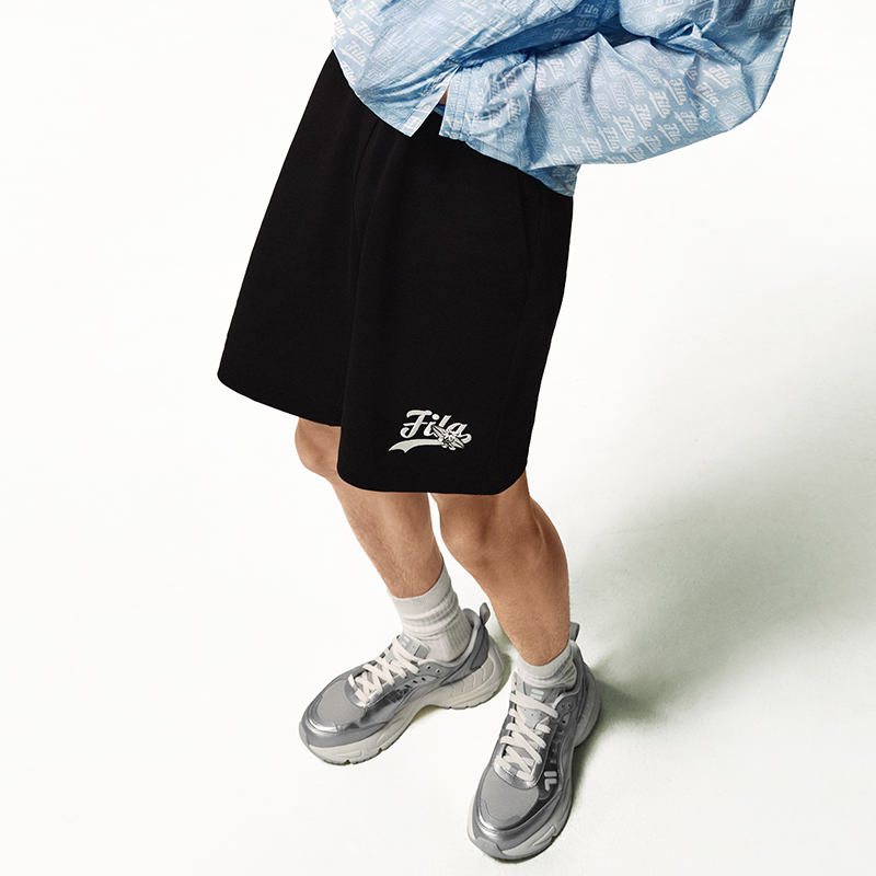 Men's trend sports cotton knitted quarter pants