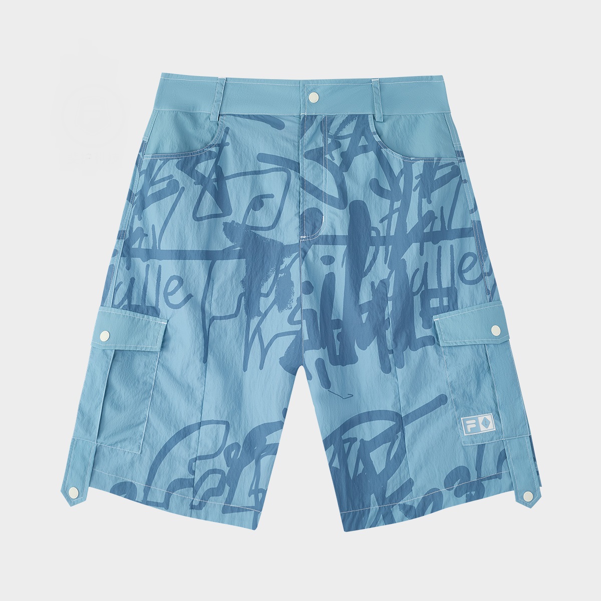 FILA X PIGALLE men's fashion sports loose woven quarter pants