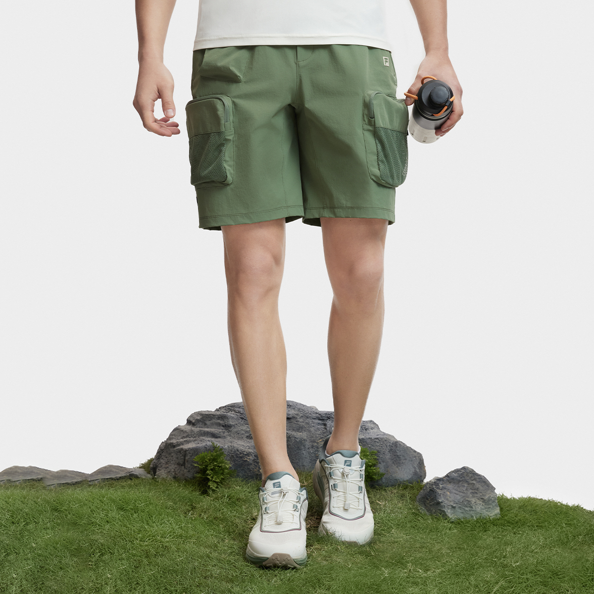 Men's professional sports woven quarter pants