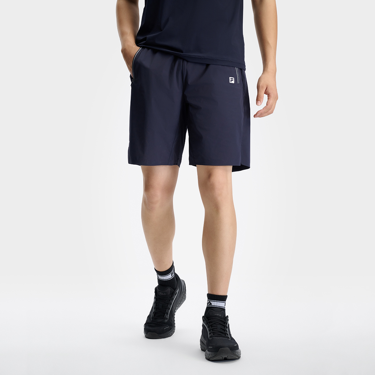 Men's off-court fitness woven quarter pants